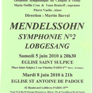 Mendelssohn Symphonie n°2 2010